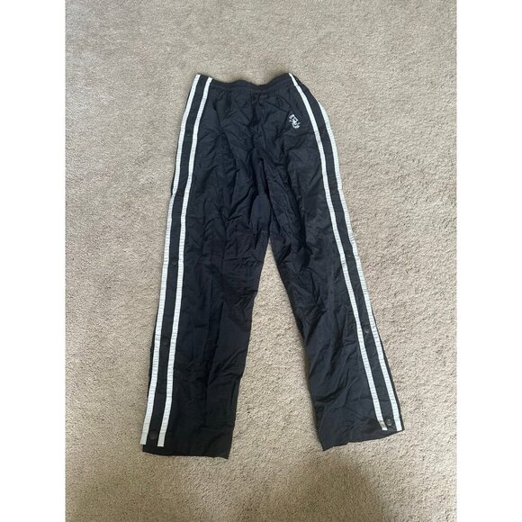 Boys Y2K Converse button up leg black track pants yl - Picture 2 of 4